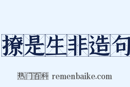 撩是生非造句是什么意思的图片